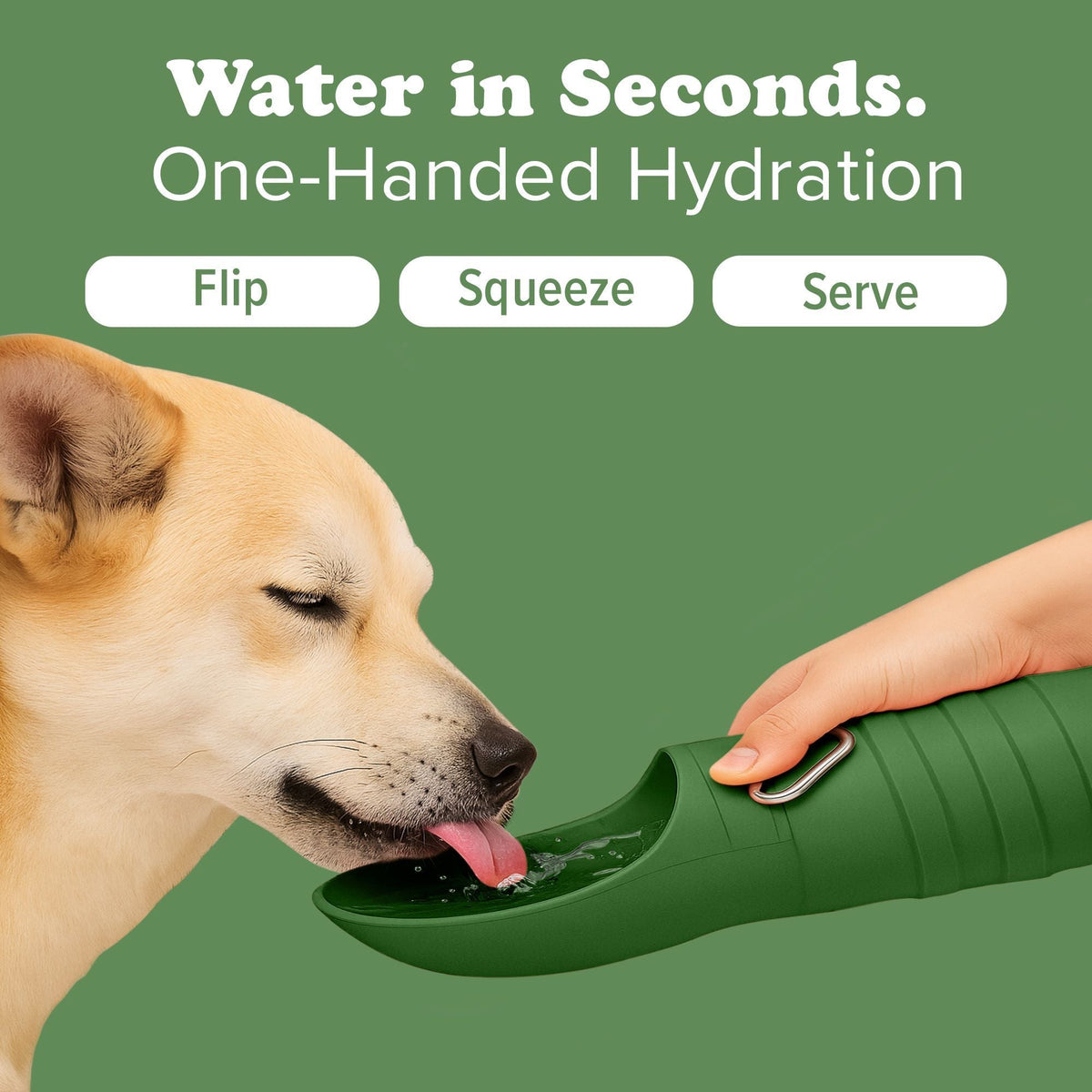 2-in-1 Collapsible Dog Water Bottle