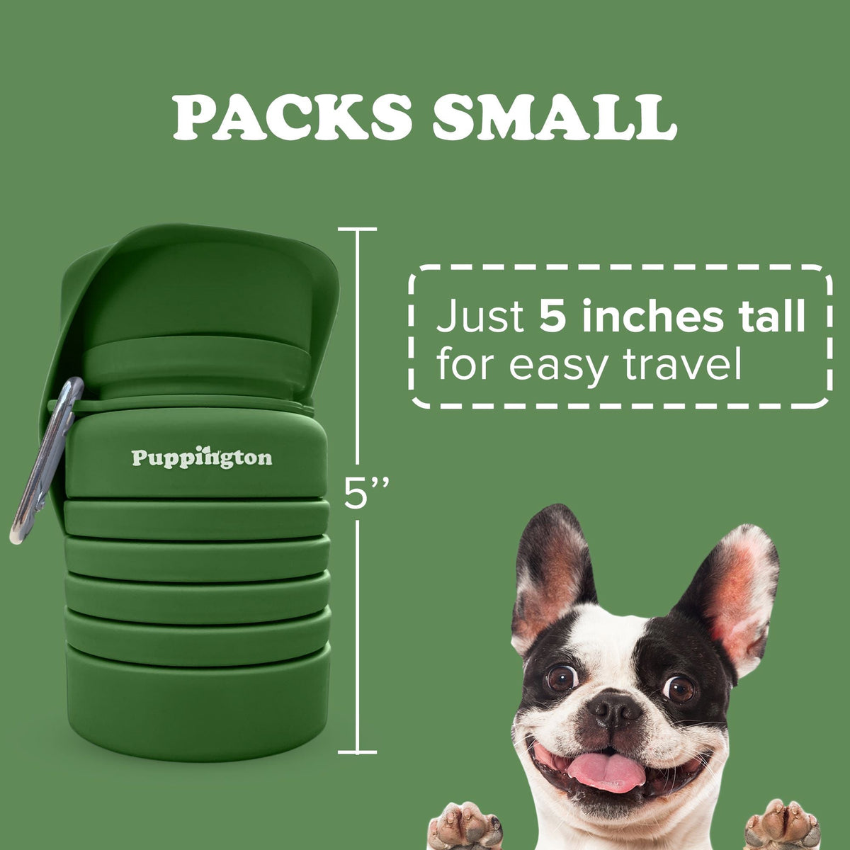 2-in-1 Collapsible Dog Water Bottle