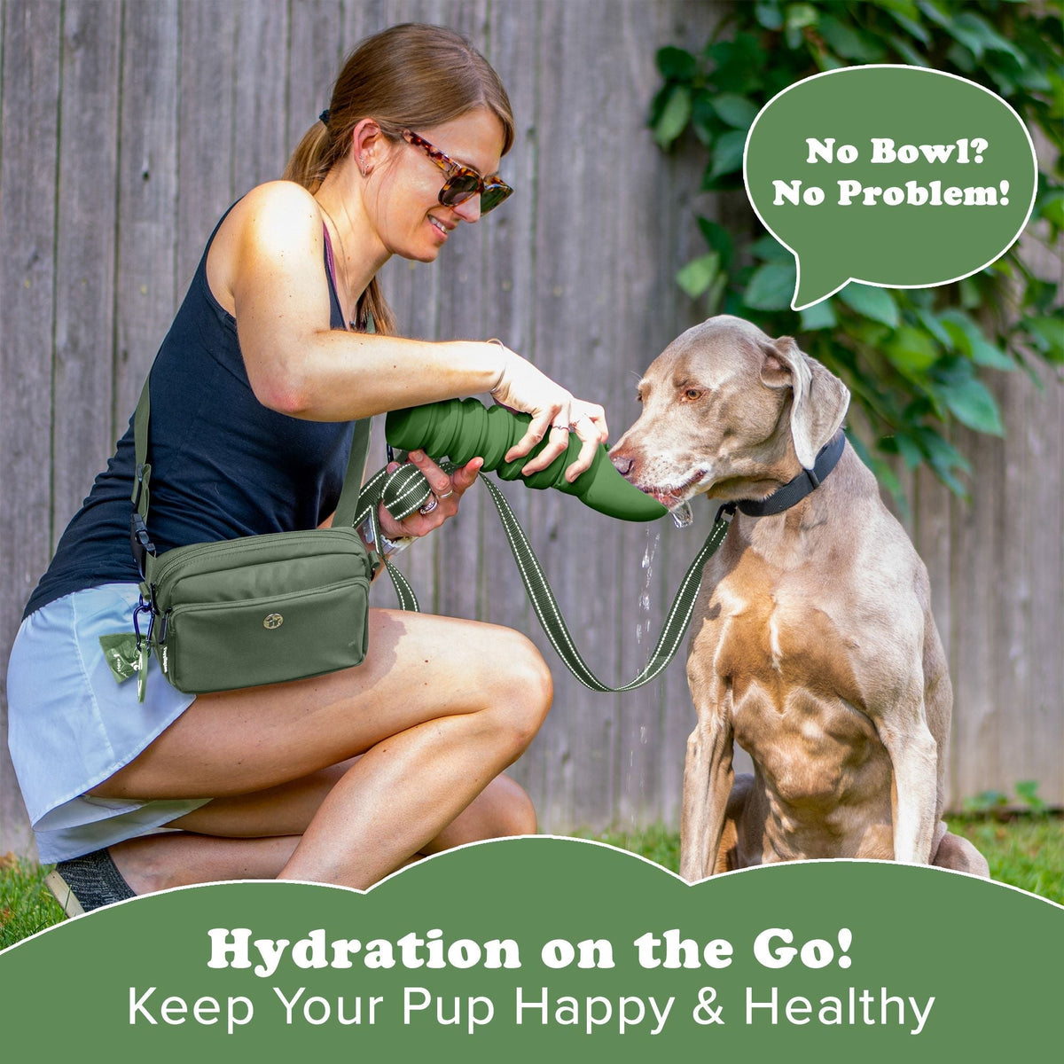 2-in-1 Collapsible Dog Water Bottle