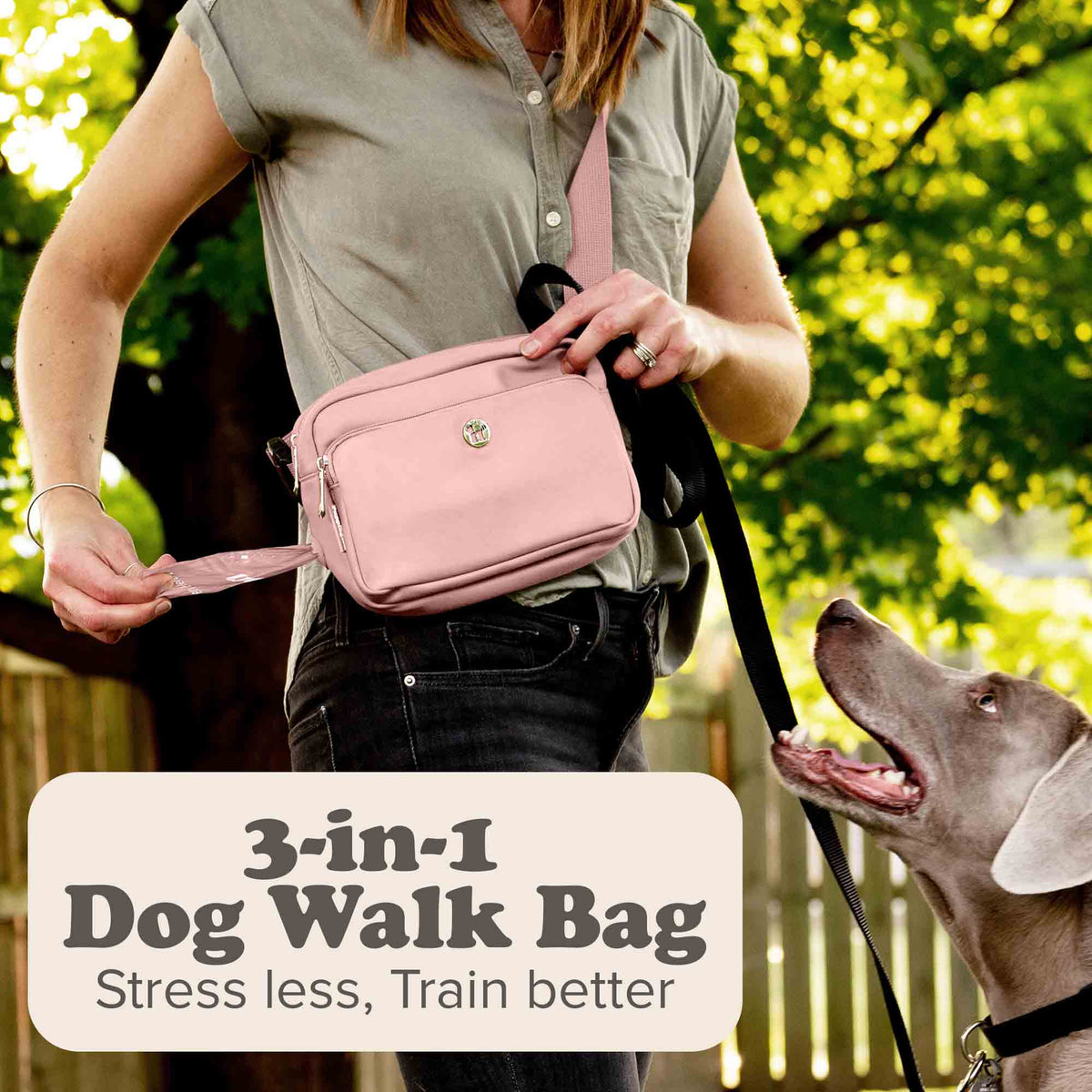PRE-ORDER Puppington 3-in-1 Crossbody Dog Treat Pouch with Matching Poop Bags