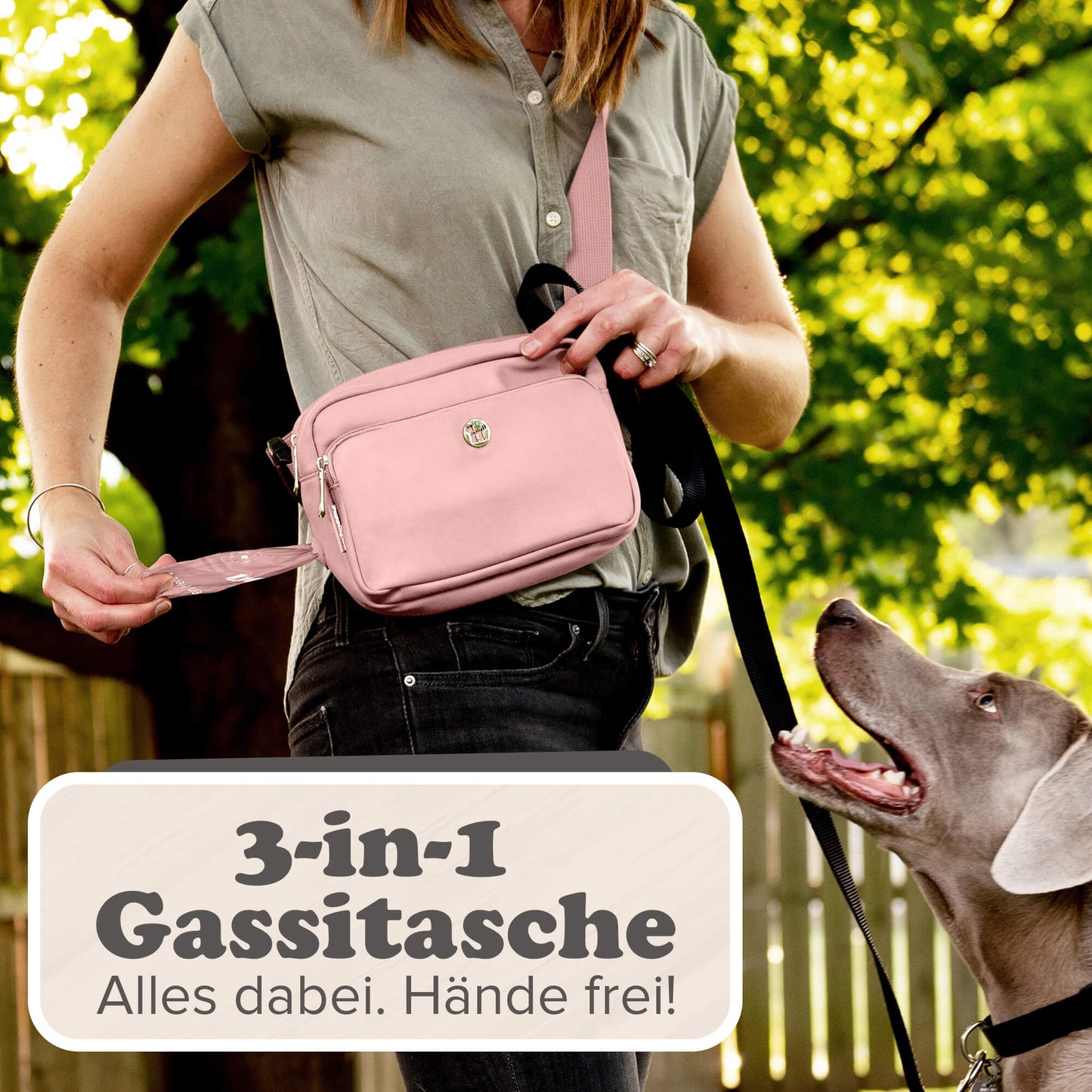 3-in-1 Gassitasche mit passendem Kotbeutelspender