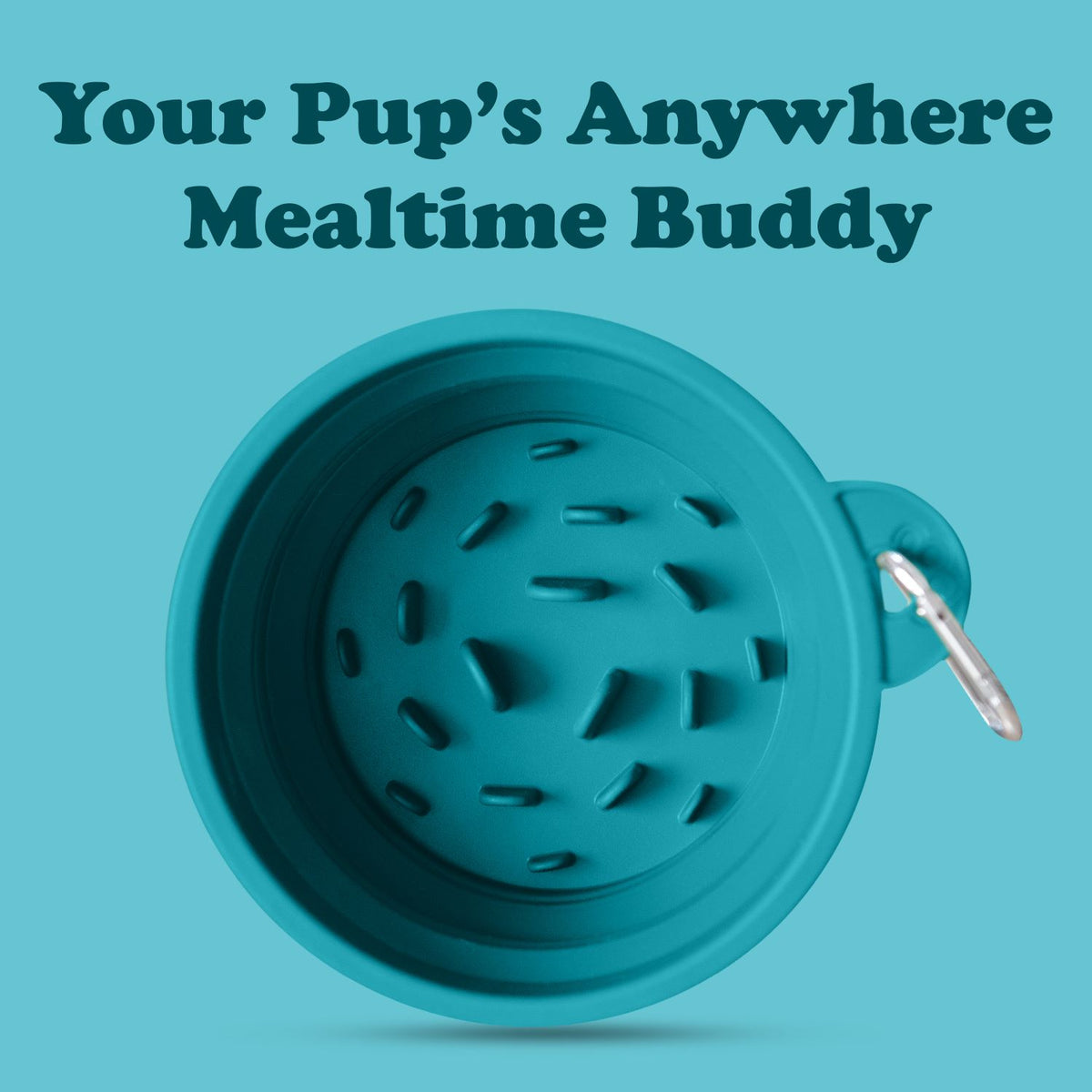 2-in-1 Slow-Feed Travel Dog Bowl & Lick Mat - Non-Slip