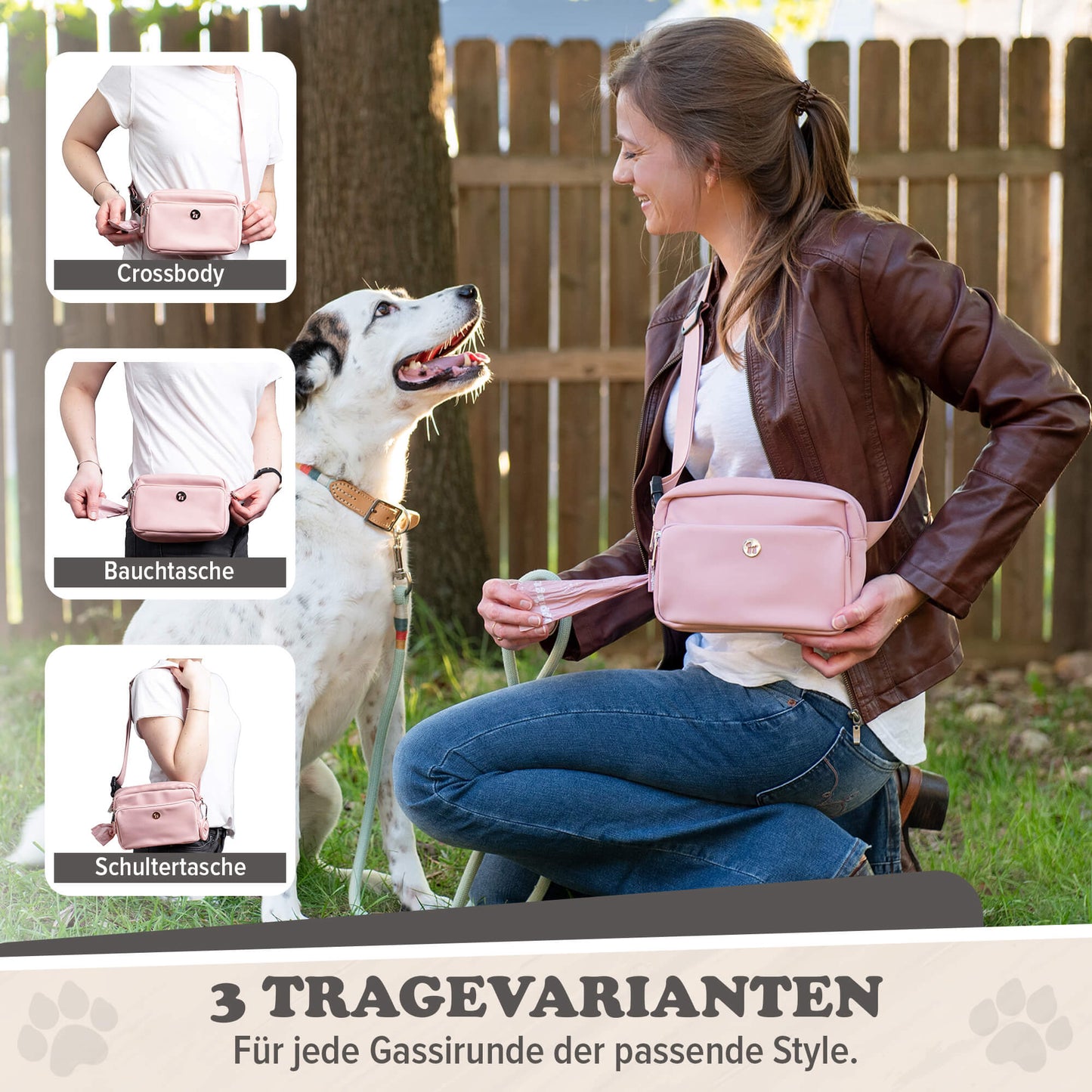 3-in-1 Gassitasche mit passendem Kotbeutelspender